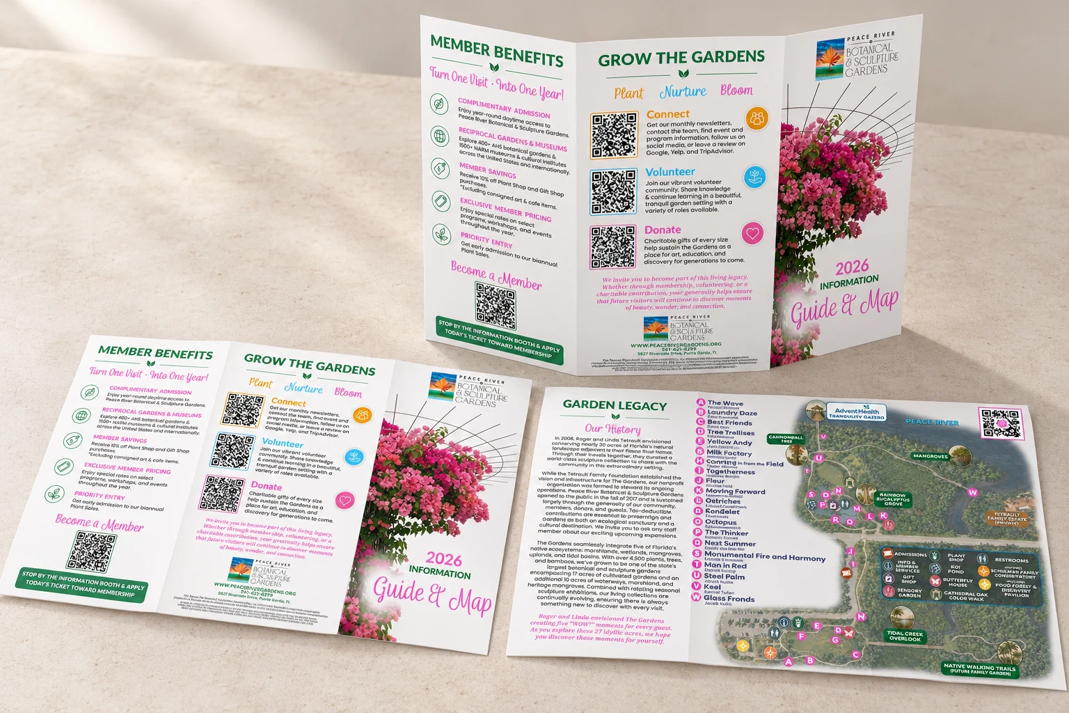 PRBS&G Entry Guide & Map trifold display and layout